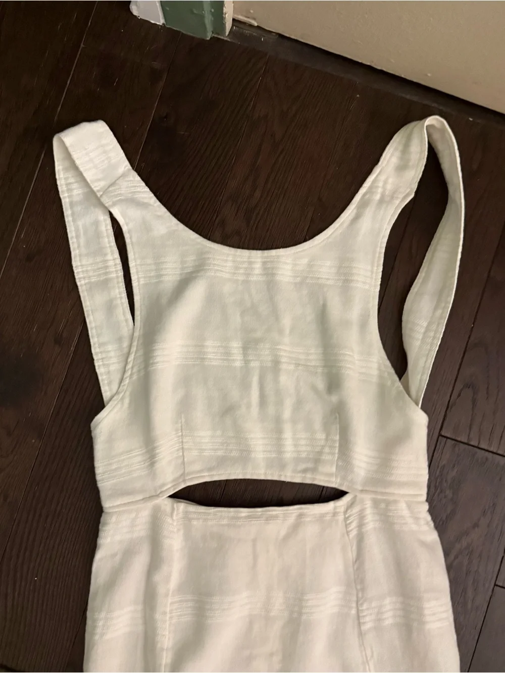 NWT Free People white overall maxi dress